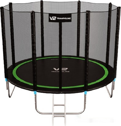 Батут V2 Trampoline Greenline 10FT 312 см (с внешней сеткой и лестницей)