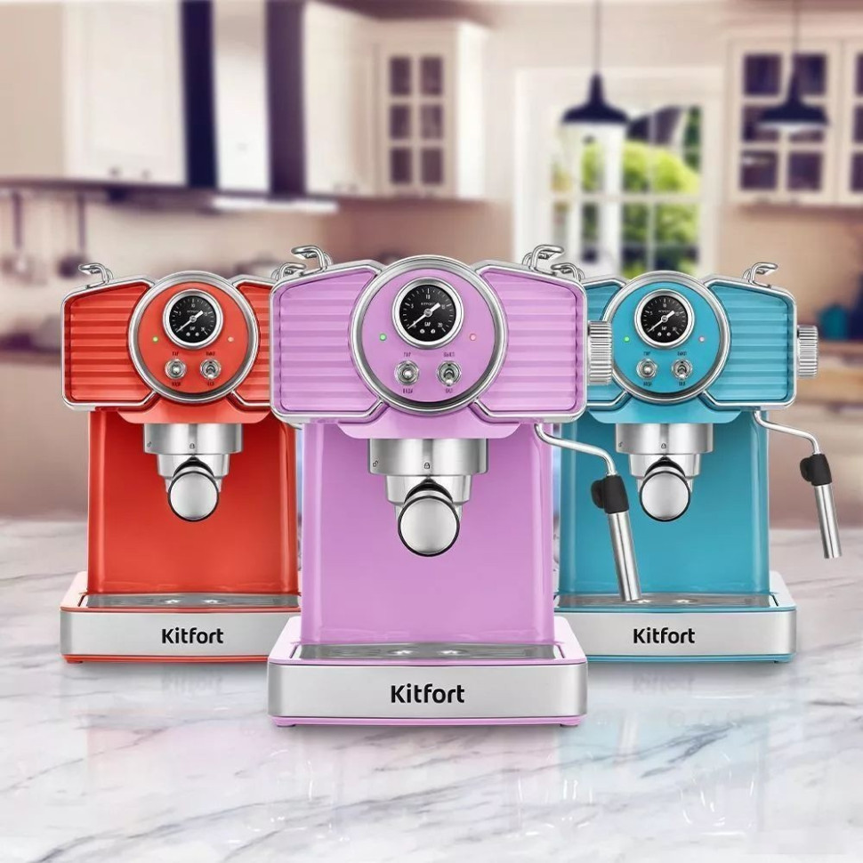 Рожковая кофеварка Kitfort KT-7125-3 Рожковая кофеварка Kitfort KT-7125-3