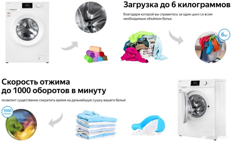 Стиральная машина Weissgauff WM 45106 Steam Touch Стиральная машина Weissgauff WM 45106 Steam Touch