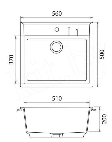 Кухонная мойка GranFest Quadro GF-Q560 (терракот)