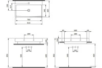 Умывальник Berges Wasserhaus Strati 80x48.5 182007