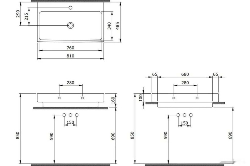 Умывальник Berges Wasserhaus Strati 80x48.5 182007 Умывальник Berges Wasserhaus Strati 80x48.5 182007