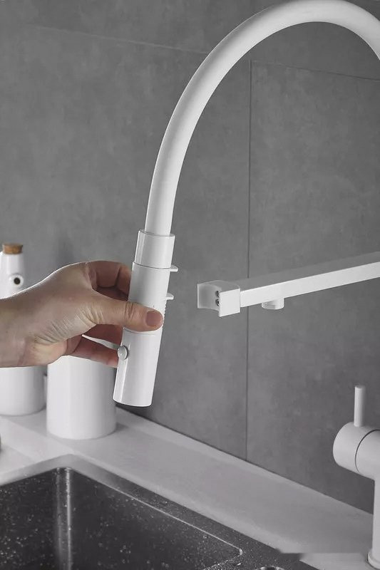 Смеситель Rose R958C (белый)