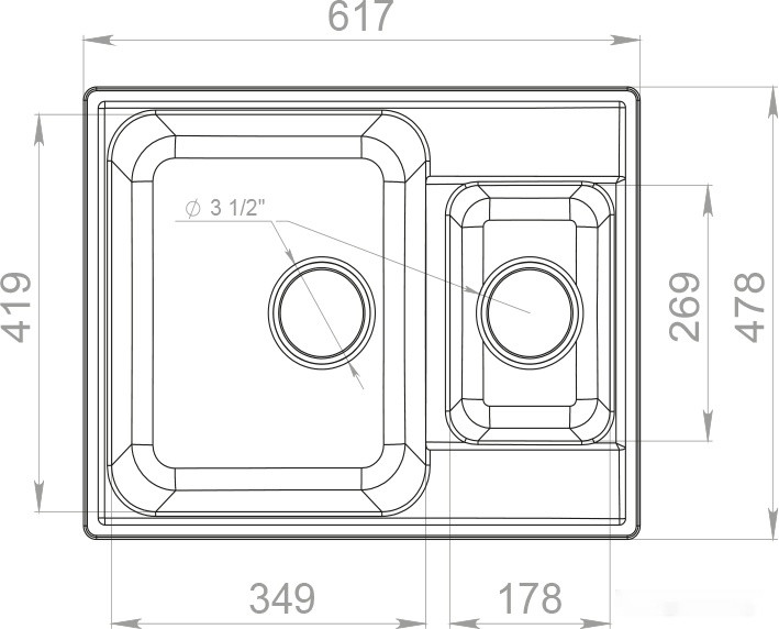 Кухонная мойка GranFest QUARZ Z-09 (черный)
