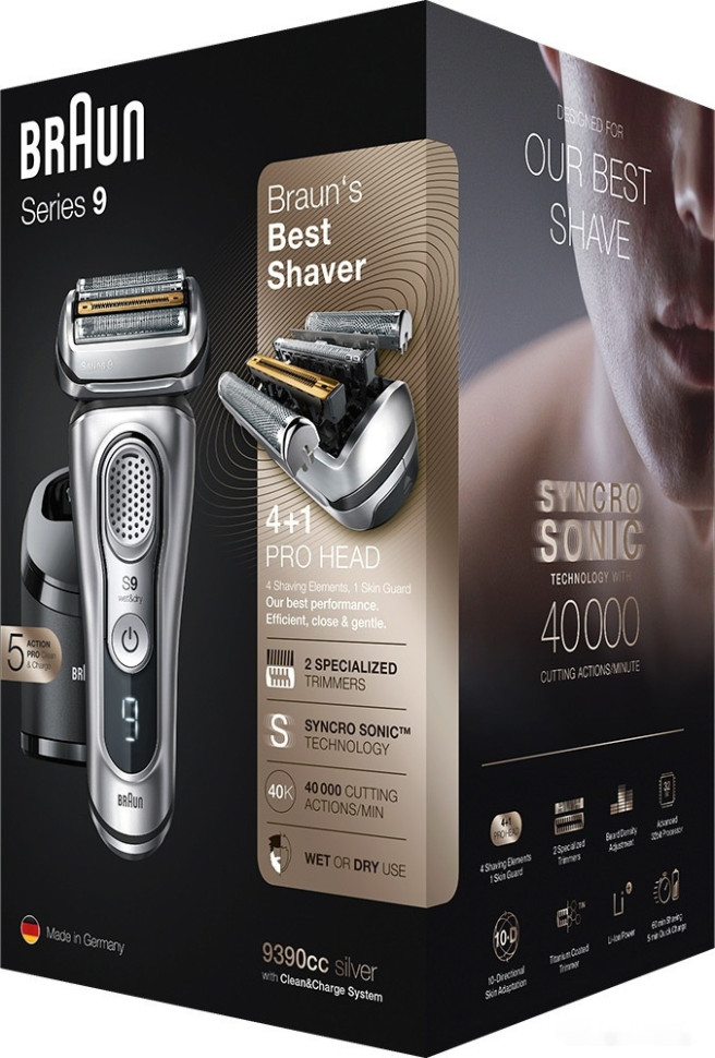 Электробритва мужская Braun Series 9 9390cc Электробритва мужская Braun Series 9 9390cc