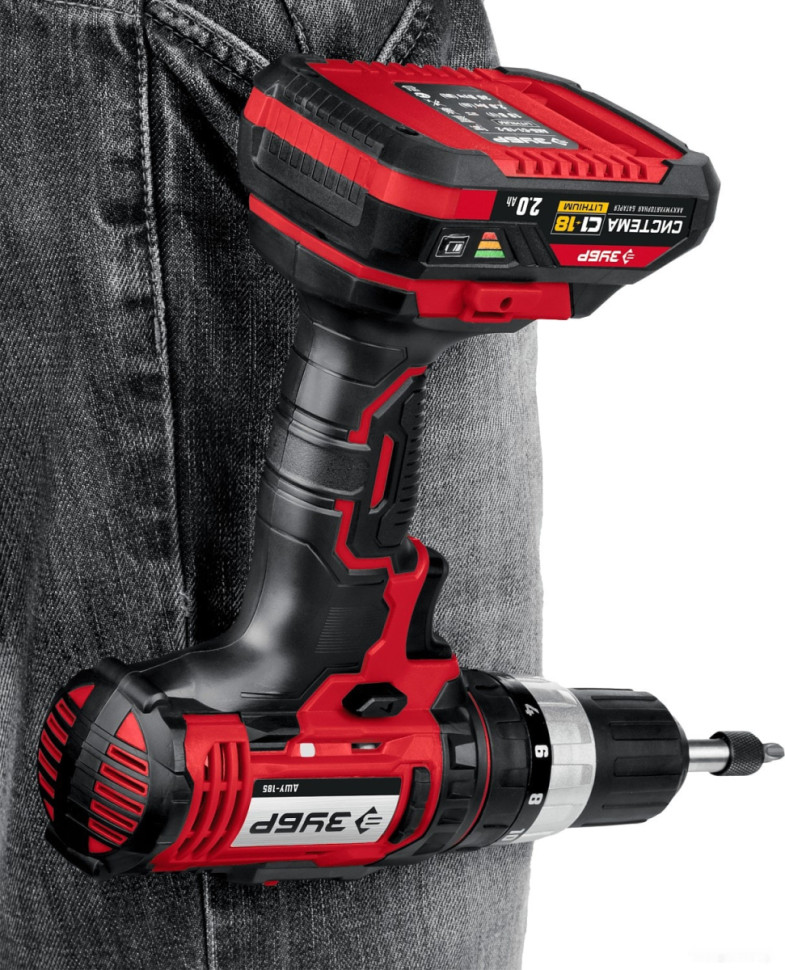 Дрель-шуруповерт ЗУБР Мастер ДШЛ-185-22 (с 2-мя АКБ, кейс)