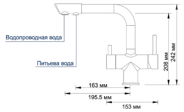 Смеситель Wasserkraft А8017 Смеситель Wasserkraft А8017
