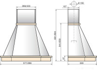 Вытяжка Elikor Камин Грань 60П-650-П3Л (белый/без обрамления)