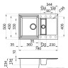 Кухонная мойка Elleci Easy 325 M70 Ghisa