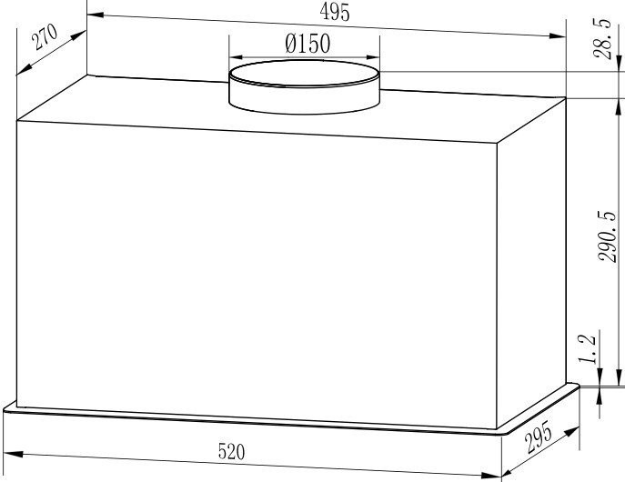 Вытяжка Weissgauff BOX 900 Remove Touch Black Glass
