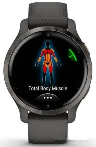 Умные часы Garmin Venu 2S (сланцевая нержавеющая сталь/черный)