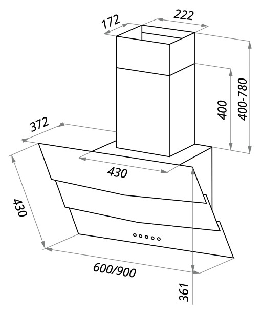 Вытяжка Maunfeld Manchester Light 60 черный