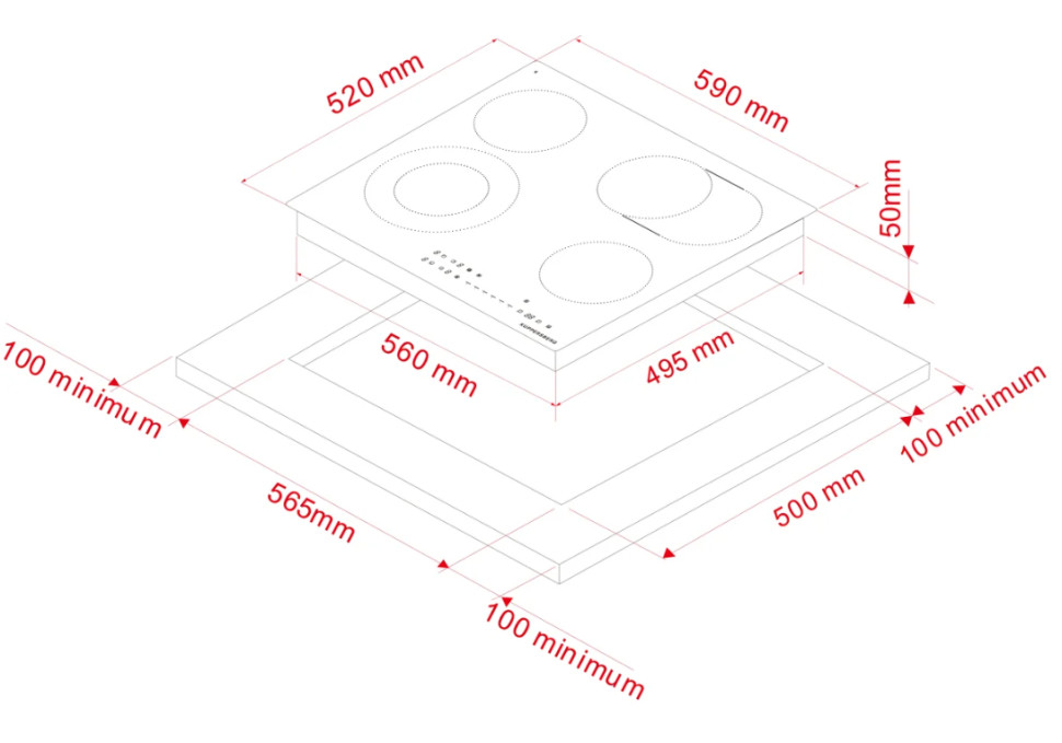 Варочная панель Kuppersberg ECS 624 Варочная панель Kuppersberg ECS 624