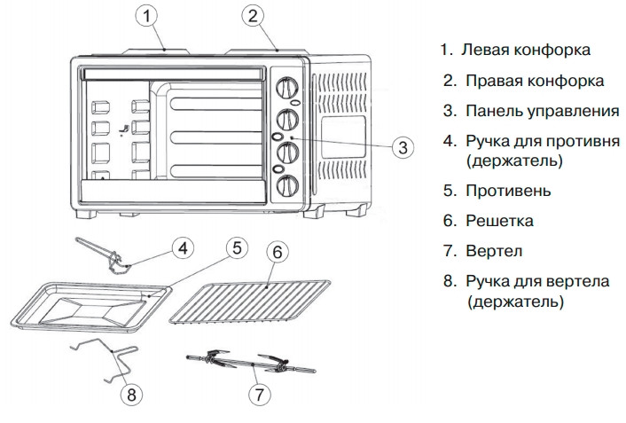 Мини-печь Mystery MOT-3330