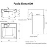 Умывальник Paola Siena 600 Умывальник Paola Siena 600