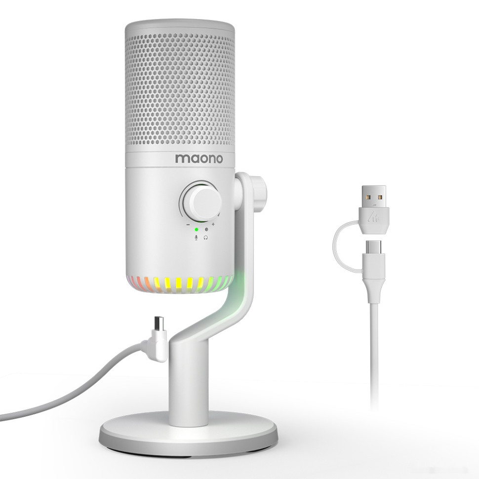 Проводной микрофон Maono DM30 (белый) Проводной микрофон Maono DM30 (белый)