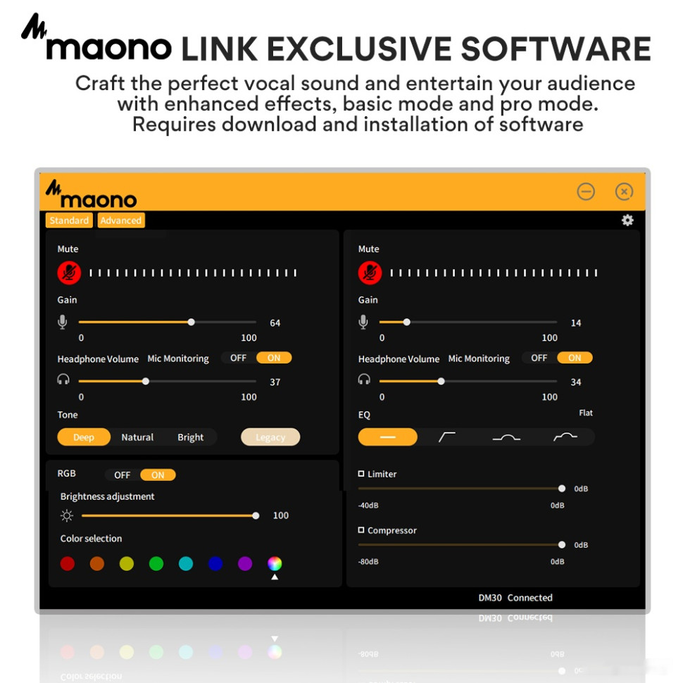 Проводной микрофон Maono DM30 (белый) Проводной микрофон Maono DM30 (белый)