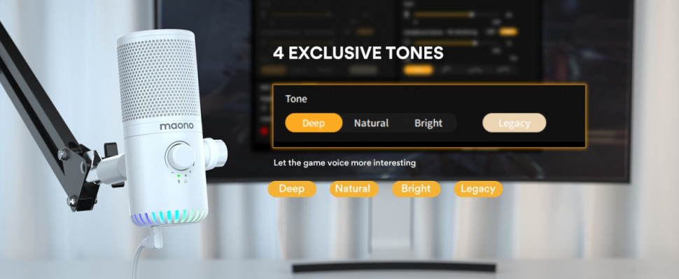 Проводной микрофон Maono DM30 (белый) Проводной микрофон Maono DM30 (белый)