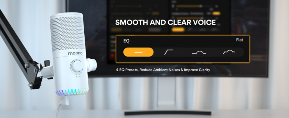 Проводной микрофон Maono DM30 (белый) Проводной микрофон Maono DM30 (белый)