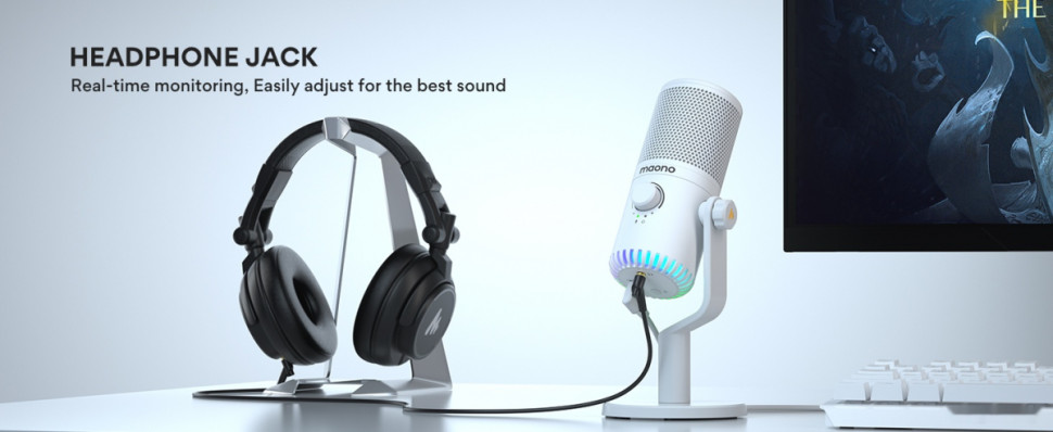 Проводной микрофон Maono DM30 (белый) Проводной микрофон Maono DM30 (белый)