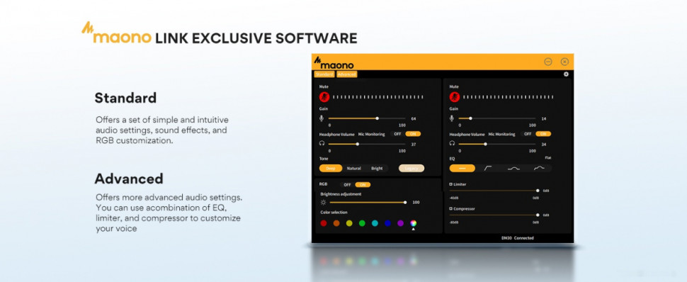 Проводной микрофон Maono DM30 (белый) Проводной микрофон Maono DM30 (белый)