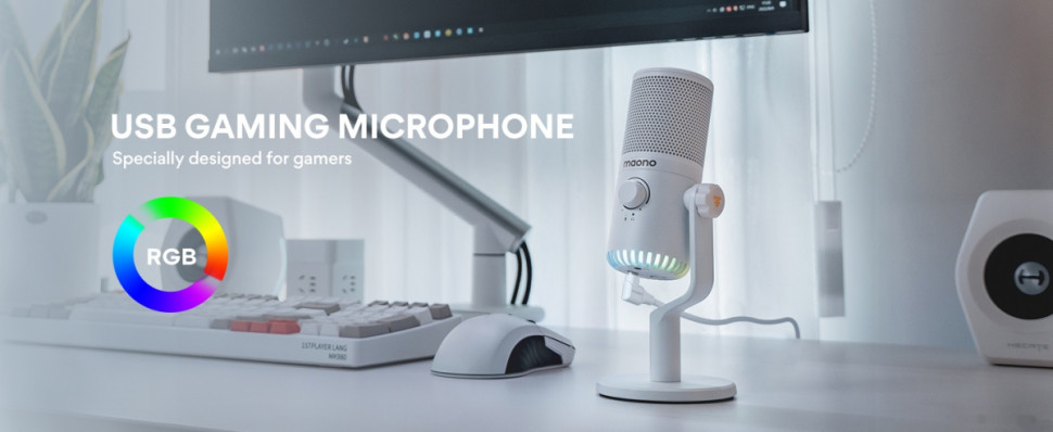 Проводной микрофон Maono DM30 (белый) Проводной микрофон Maono DM30 (белый)