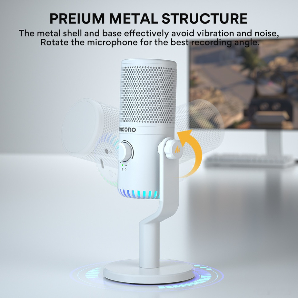 Проводной микрофон Maono DM30 (белый) Проводной микрофон Maono DM30 (белый)