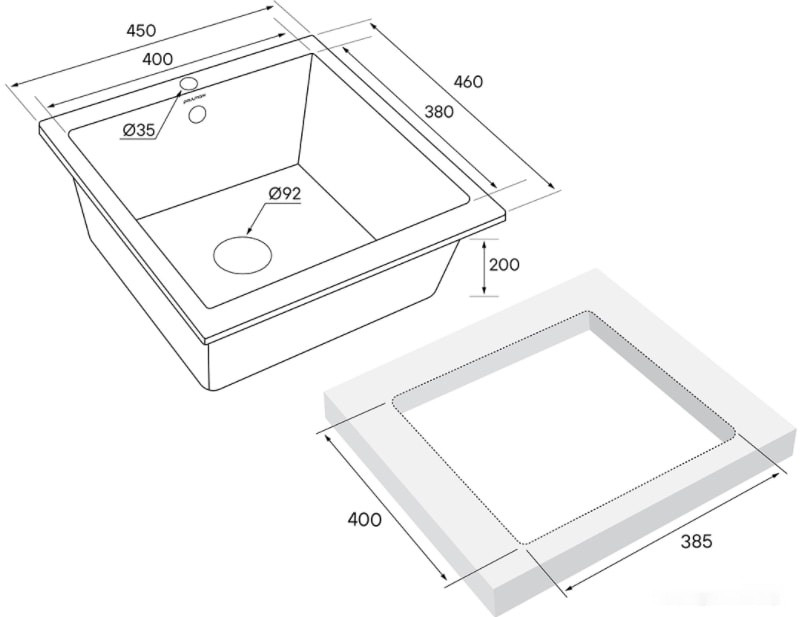 Кухонная мойка Paulmark Brilon PM104546-BL Кухонная мойка Paulmark Brilon PM104546-BL