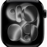 Умные часы Apple Watch Series 11 46 мм (алюминиевый корпус, черный/черный, спортивный силиконовый ремешок S/M)