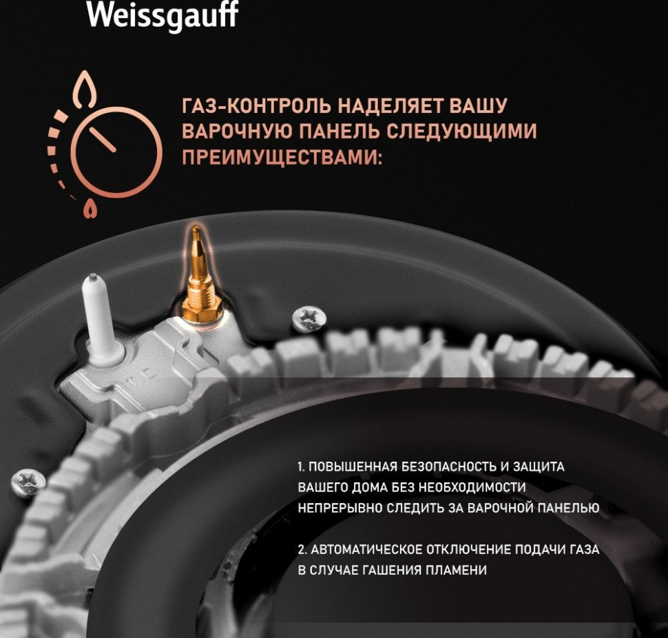 Варочная панель Weissgauff HGG 320 WGL Варочная панель Weissgauff HGG 320 WGL