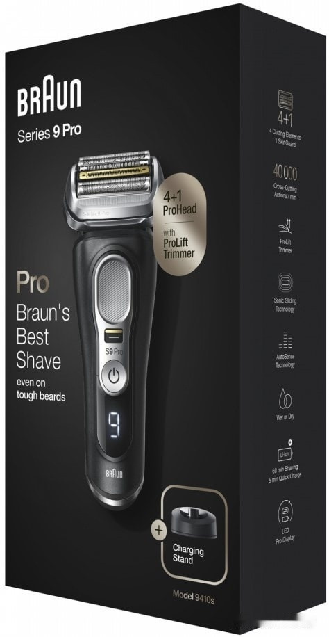 Электробритва мужская Braun Series 9 Pro 9410s Wet & Dry Электробритва мужская Braun Series 9 Pro 9410s Wet & Dry