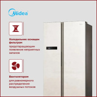 Холодильник с морозильником Midea MDRS791MIE33