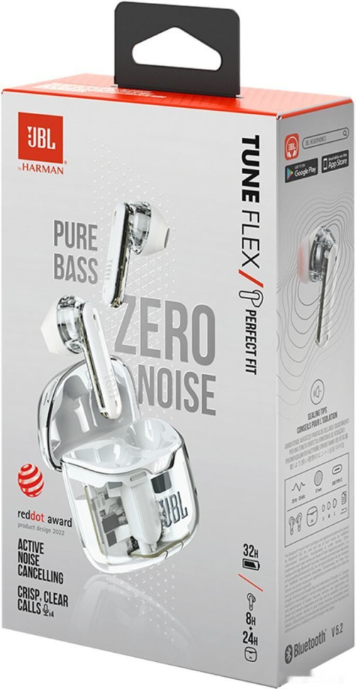 Наушники JBL Tune Flex Ghost (белый) Наушники JBL Tune Flex Ghost (белый)