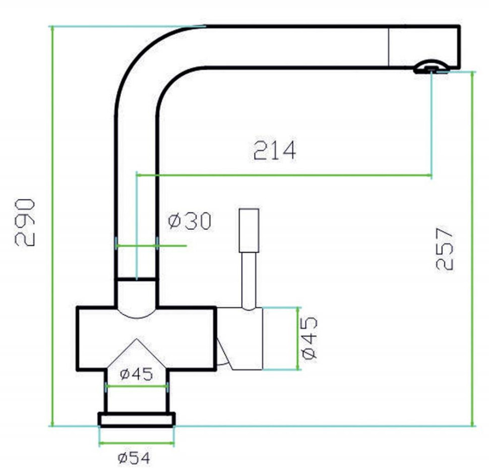Смеситель Zorg SZR 0912 VITIS с лейкой