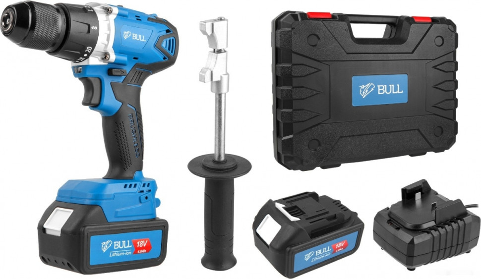 Дрель-шуруповерт Bull SR 1802 (с 2-мя АКБ, кейс) Дрель-шуруповерт Bull SR 1802 (с 2-мя АКБ, кейс)
