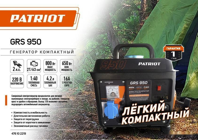 Генератор Patriot GRS 950 Генератор Patriot GRS 950