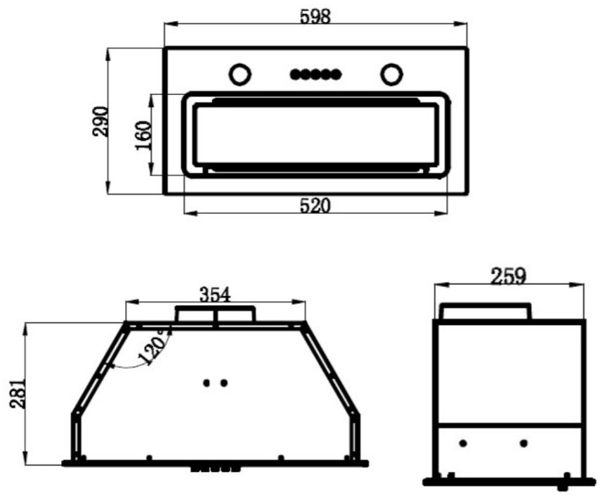 Вытяжка Maunfeld Trapeze 602IG (бежевый)