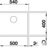 Кухонная мойка Blanco Zerox 500-U Dark Steel 526243 (без клапана-автомата)